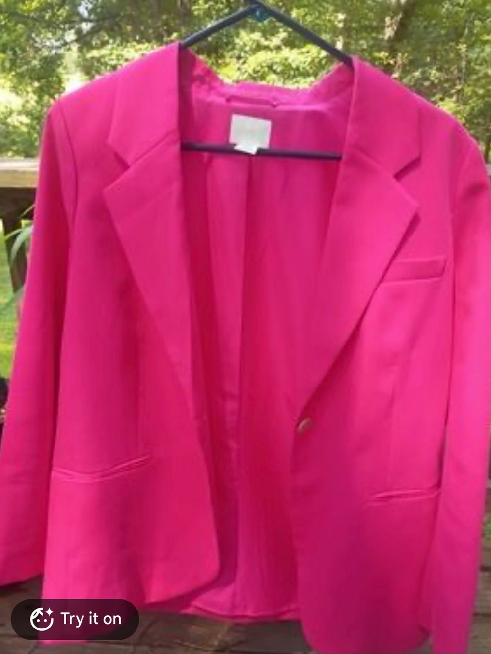 H&M Bright Pink Tailored Blazer Jacket